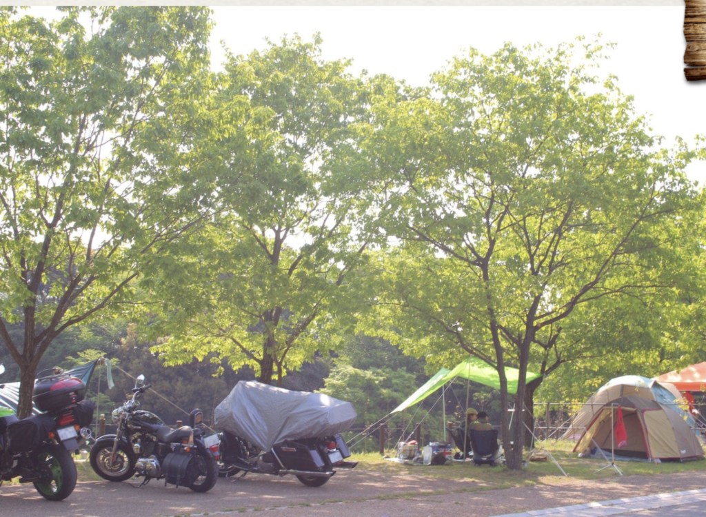 青川峡キャンピングパークキャンプ場 バイクサイト